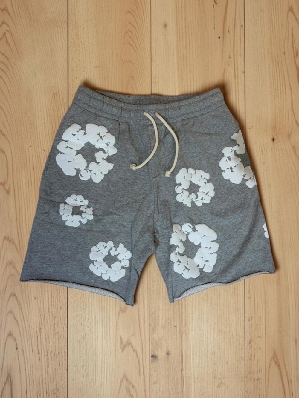 Denim Tears Grey Cotton Wreath Shorts